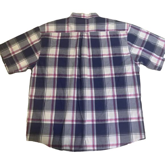 Walnut Creek Shirt Adult 2XL Collared Button Up Plaid Short Sleeve Mens Shirt - Picture 2 of 9